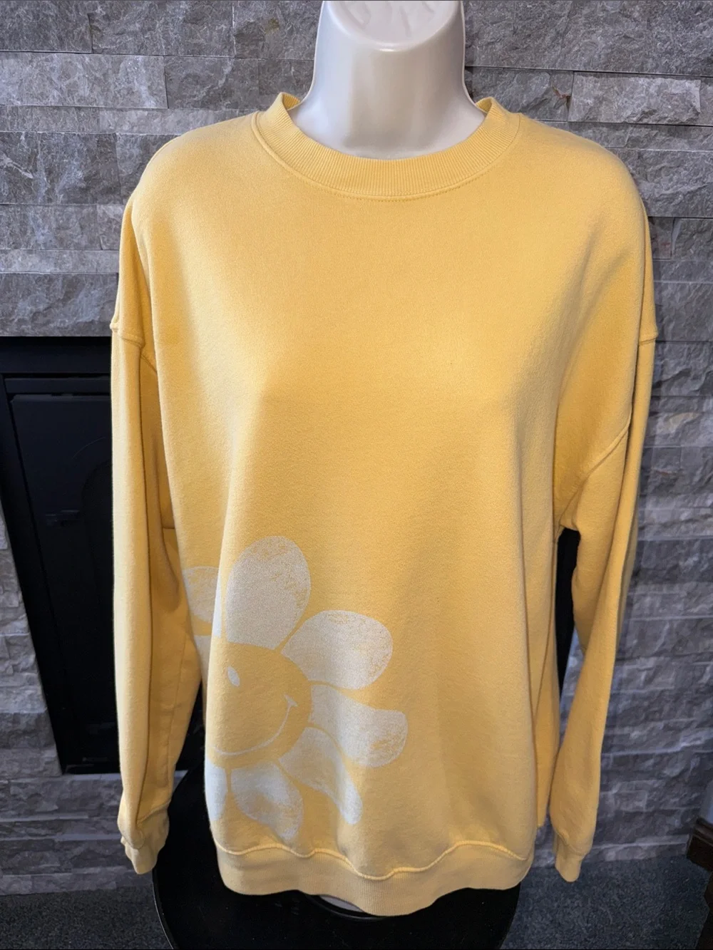 Billabong Bright Yellow Crew Neck Sweater